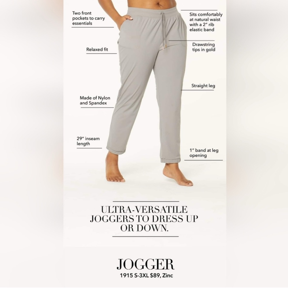 Ruby Ribbon Zinc Joggers L